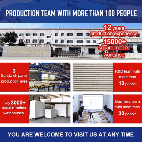 ASTM DIN JIS Dx51 Z100 Цветной стальной лист с изоляцией EPS из минеральной ваты сэндвич-панели PPGI Цветной гофрированный стальной кровельный лист для крыши и стен