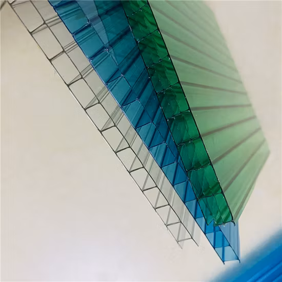 Цветной солнцезащитный лист для зеленого дома, защита от ультрафиолета, пластиковая кровельная панель, полый лист ПК